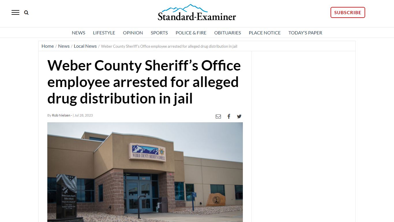 Weber County Sheriff’s Office employee arrested ... - Standard-Examiner